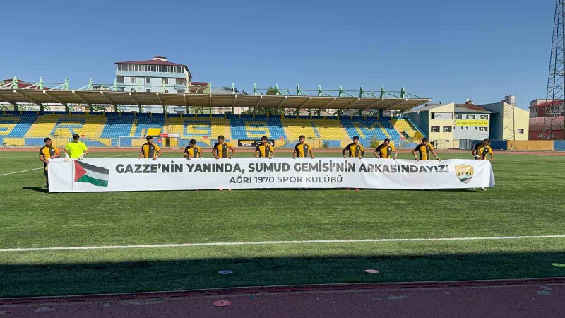 Ağrı 1970 Spor'dan Sumud Gemisi'ne destek 